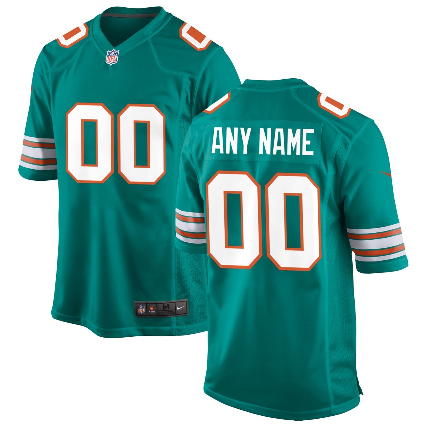 Miami Dolphins Aqua Alternate Custom Game Jersey