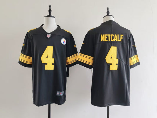 Men's Pittsburgh Steelers DK Metcalf Nike Jersey -  Black-yellow numbers