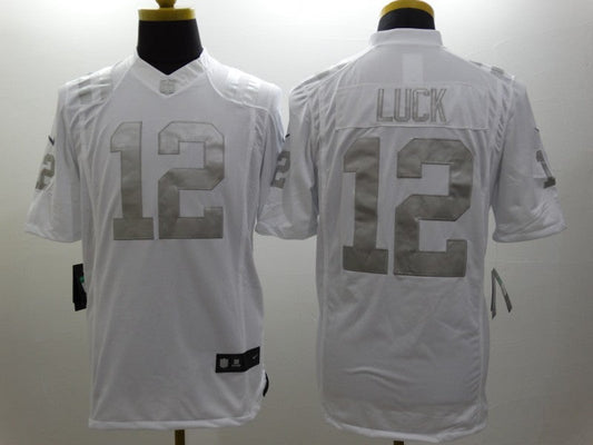 Men's Indianapolis Colts Andrew Luck #12 White Player Game Jersey1