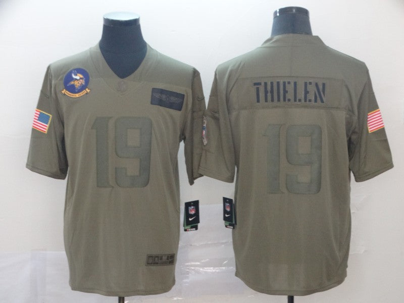 Men's Minnesota Vikings Adam Thielen #19 Brown Game jersey