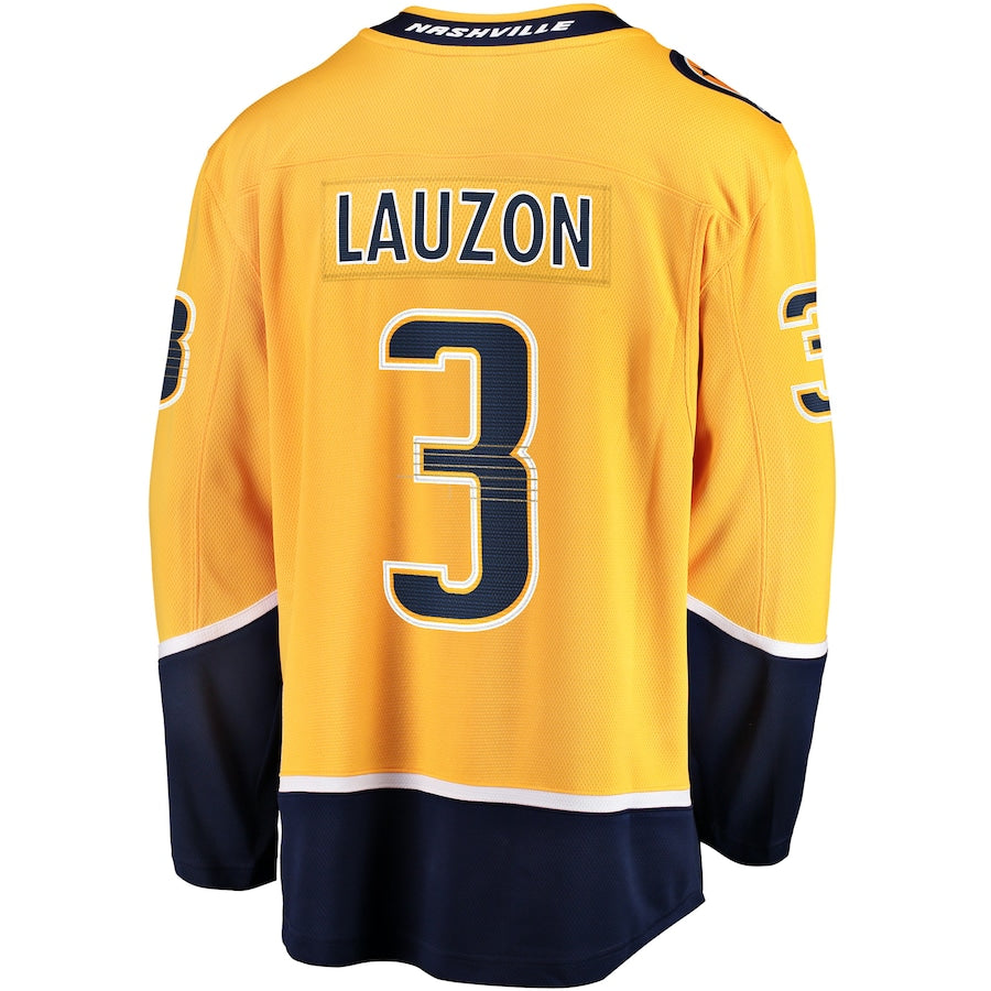 Jeremy Lauzon Nashville Predators   Home Breakaway  Jersey - Gold