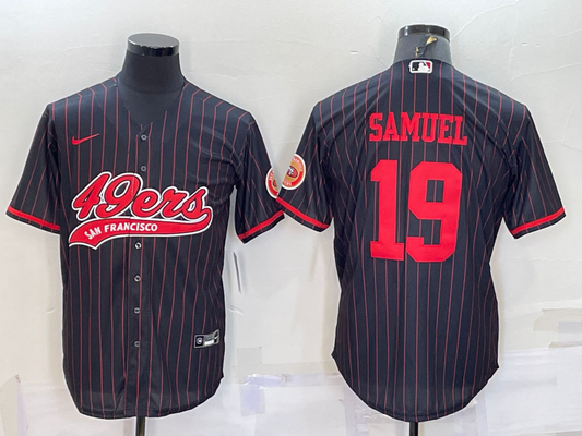 Men's San Francisco 49ers Deebo Samuel #19 Black Player jersey Joint Edition