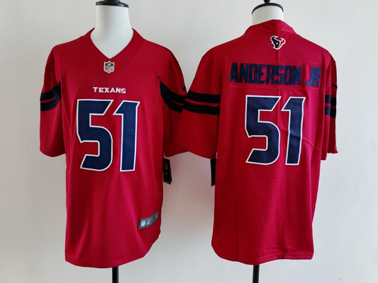 Men's Houston Texans Will Anderson Jr. Jersey-Red