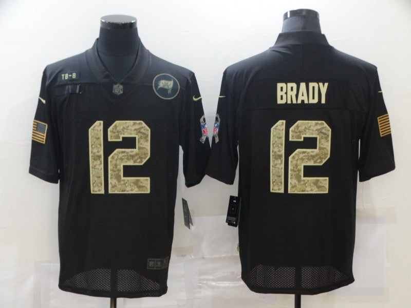 Men's Tampa Bay Buccaneers #12 Tom Brady Black Player Game jersey
