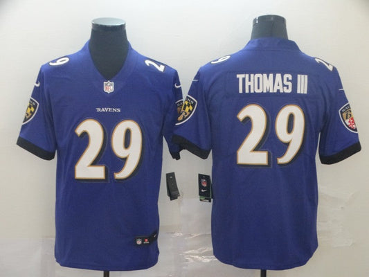 Men's Baltimore Ravens Earl Thomas III #29 Purple Game Jersey1