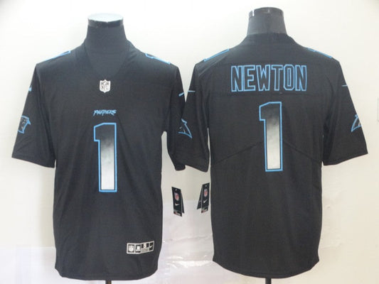 Men's Carolina Panthers #1 Cam Newton Black Game Jersey1