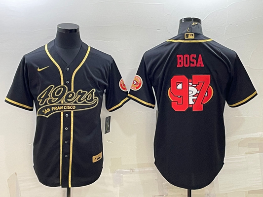 Men's San Francisco 49ers Nick Bosa #97 Black Player jersey Joint Edition