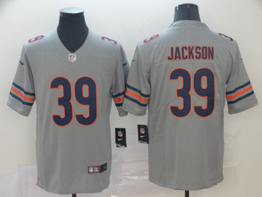 Men's Chicago Bears Eddie Jackson #39 Gray Game Jersey1