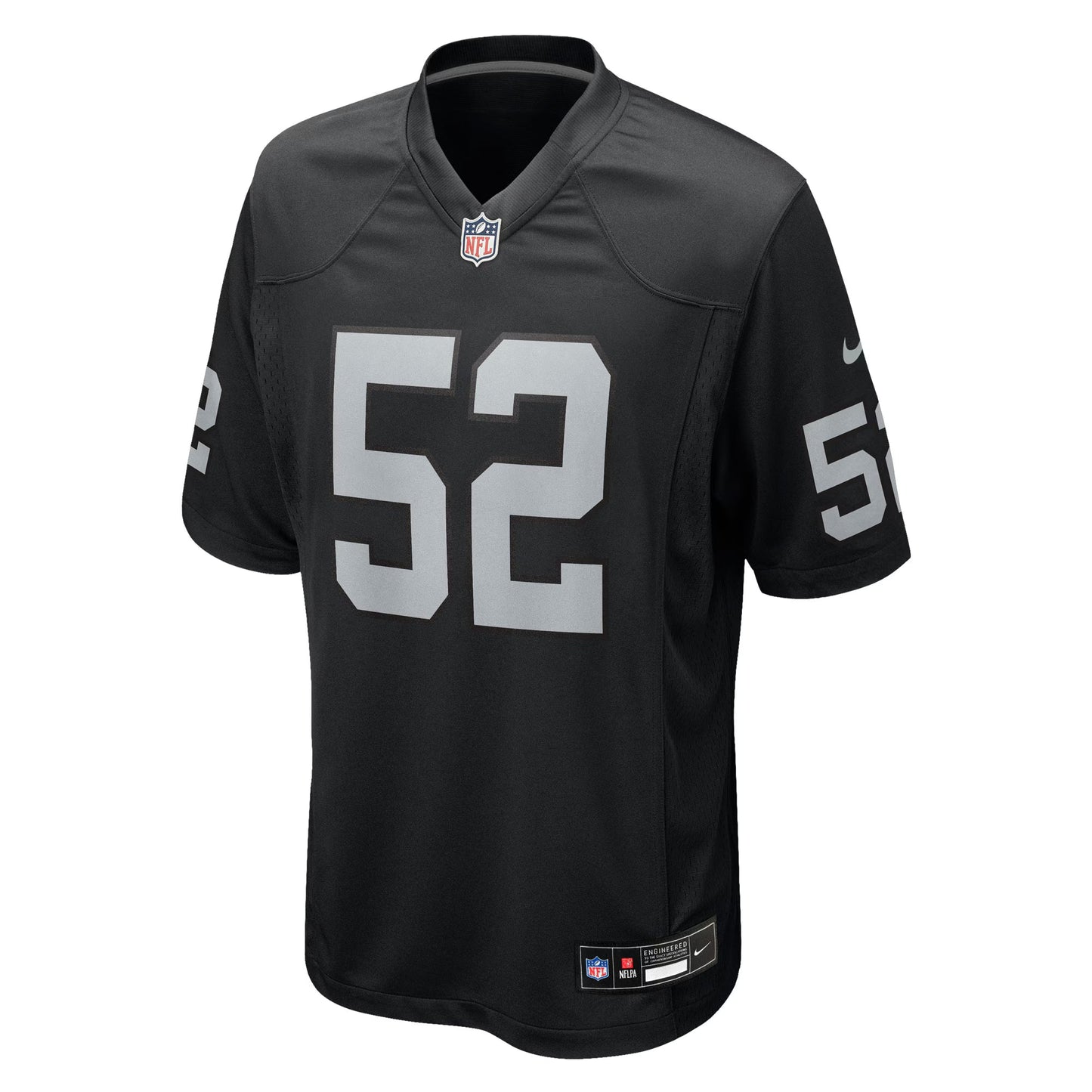 Las Vegas Raiders Elandon Roberts Black Team Game Jersey