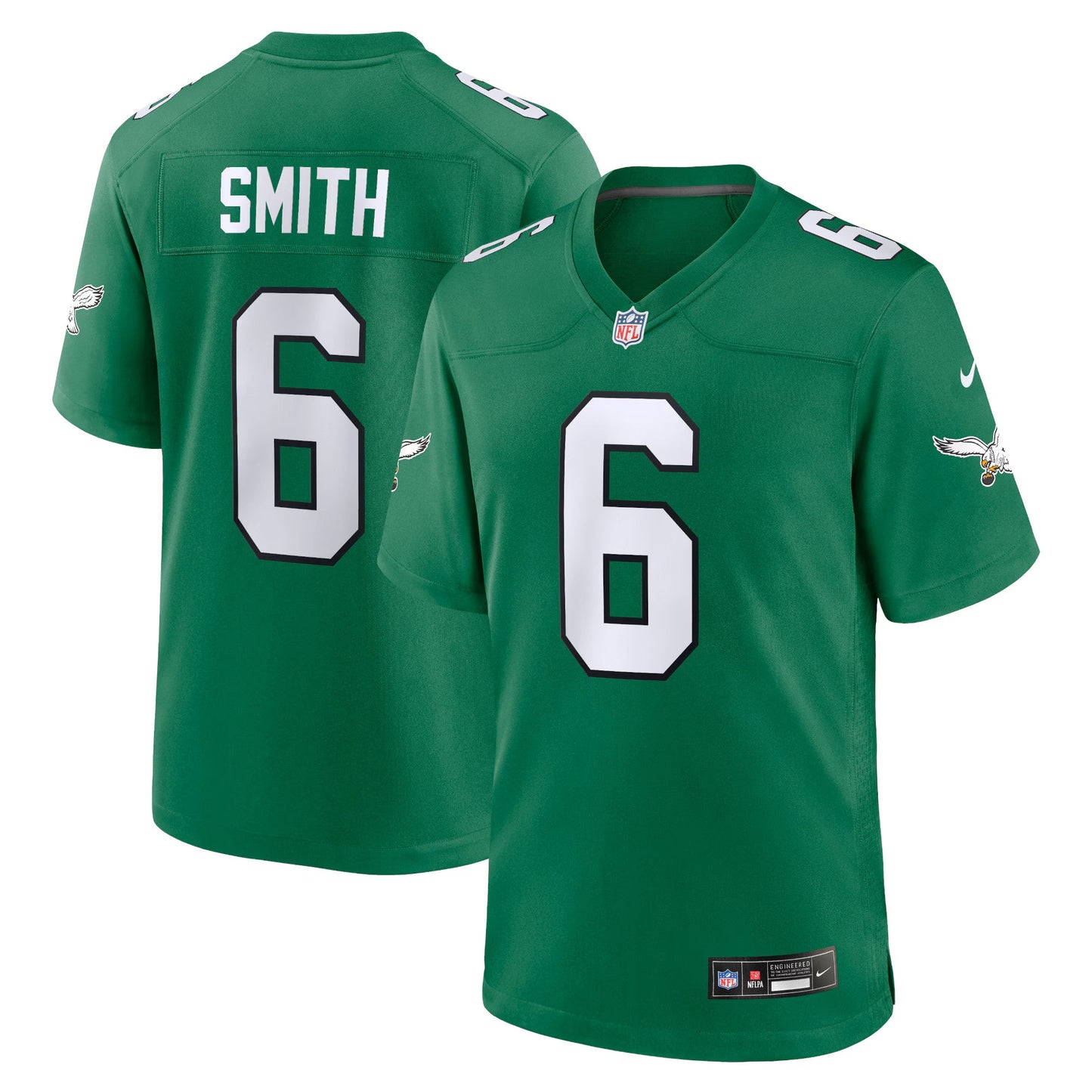 Philadelphia Eagles DeVonta Smith Kelly Green Alternate Game Player Jersey
