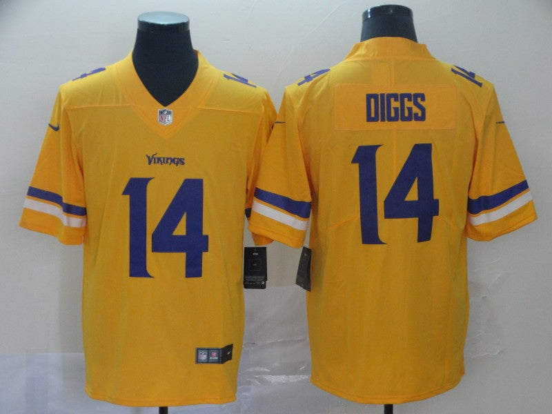 Men's Minnesota Vikings Stefon Diggs #14 Yellow Inverted Legend jersey