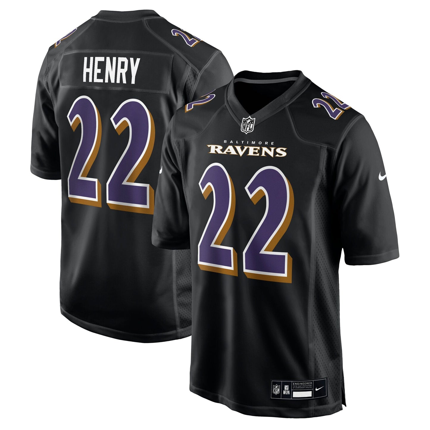 Baltimore Ravens Derrick Henry Carbon Black Fashion Jersey