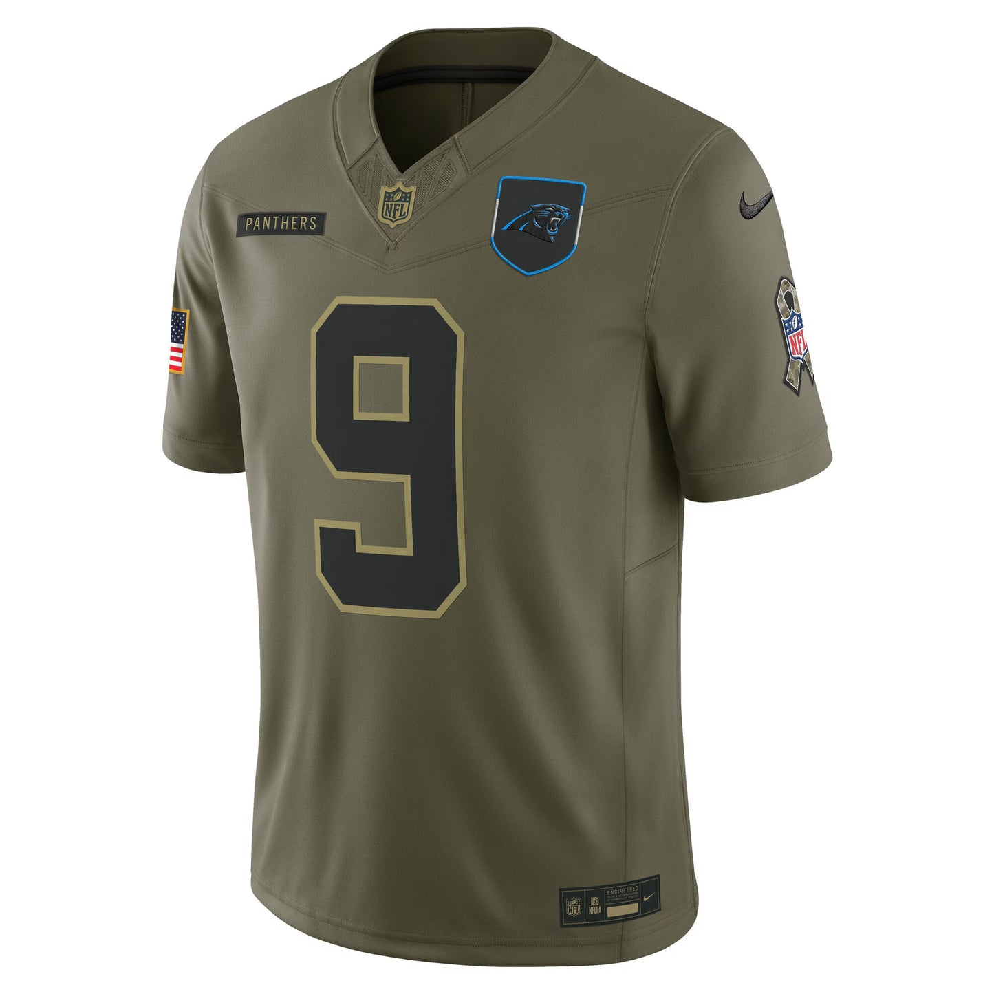 Carolina Panthers Bryce Young Olive 2025 Salute to Service Limited Jersey