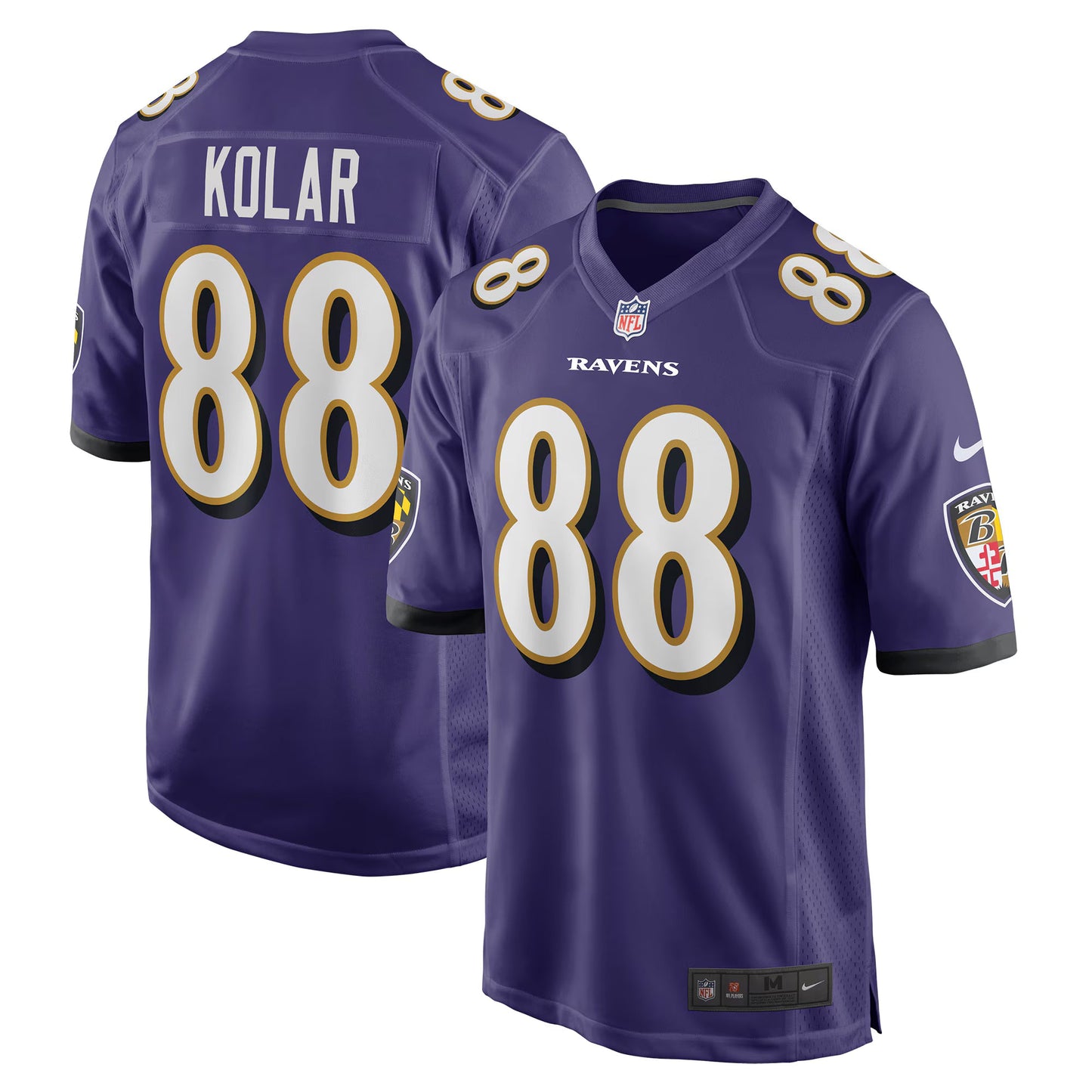 Baltimore Ravens Charlie Kolar Purple Player Game Jersey