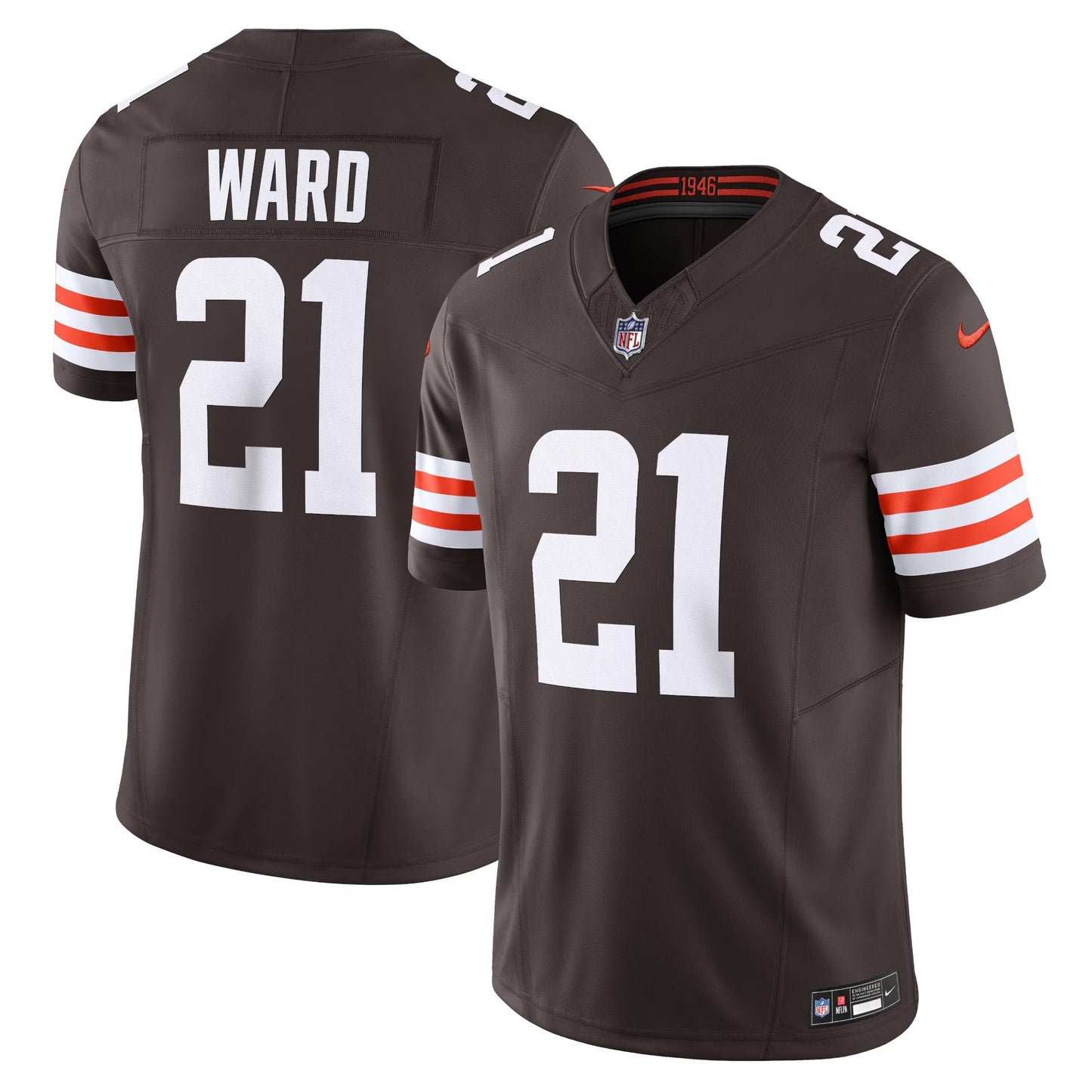 Cleveland Browns Denzel Ward Brown Vapor F.U.S.E. Limited Jersey
