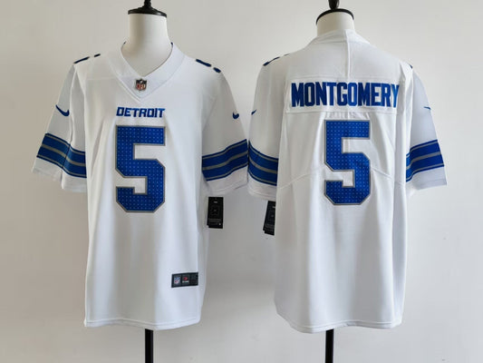 Men's Detroit Lions David Montgomery Jersey -  White