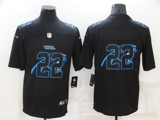 Men's Carolina Panthers #22 Christian McCaffrey Black Alternate Player Game Jersey1