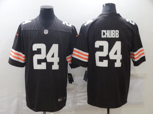 Men's Cleveland Browns Nick Chubb #24 Brown Game Player Jersey1