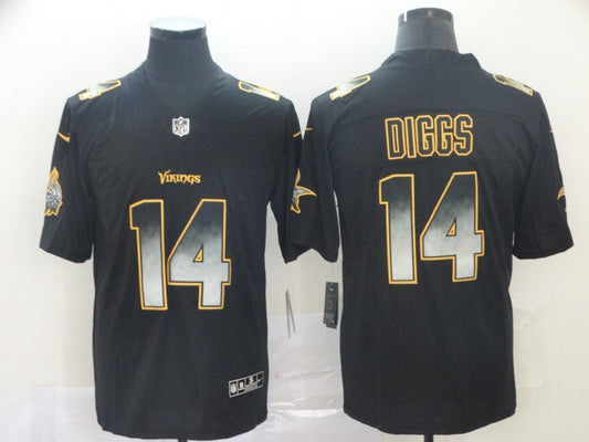 Men's Minnesota Vikings Stefon Diggs #14 Black Authentic Game jersey