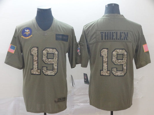 Men's Minnesota Vikings Adam Thielen #19 Brown Authentic Game jersey