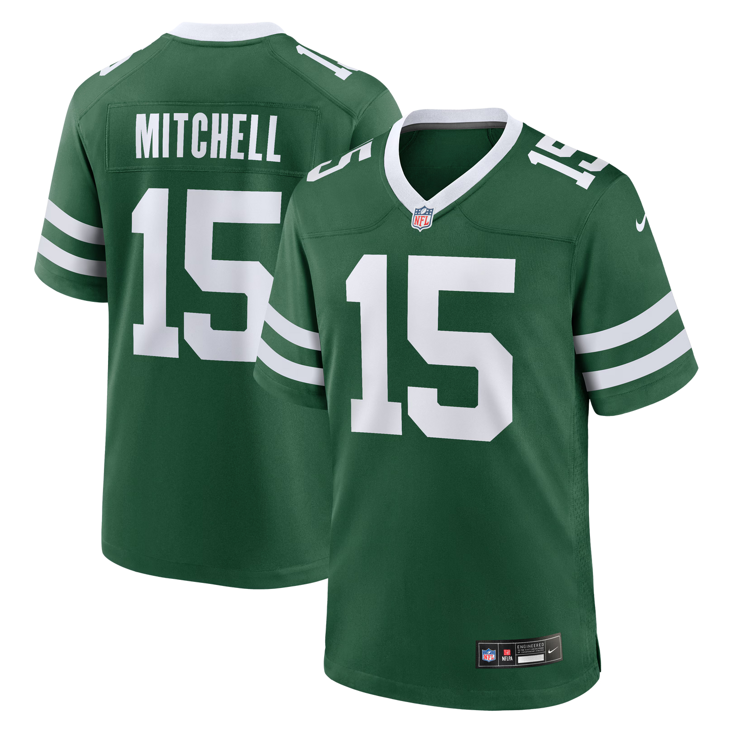 New York Jets Adonai Mitchell Legacy Green Team Game Jersey