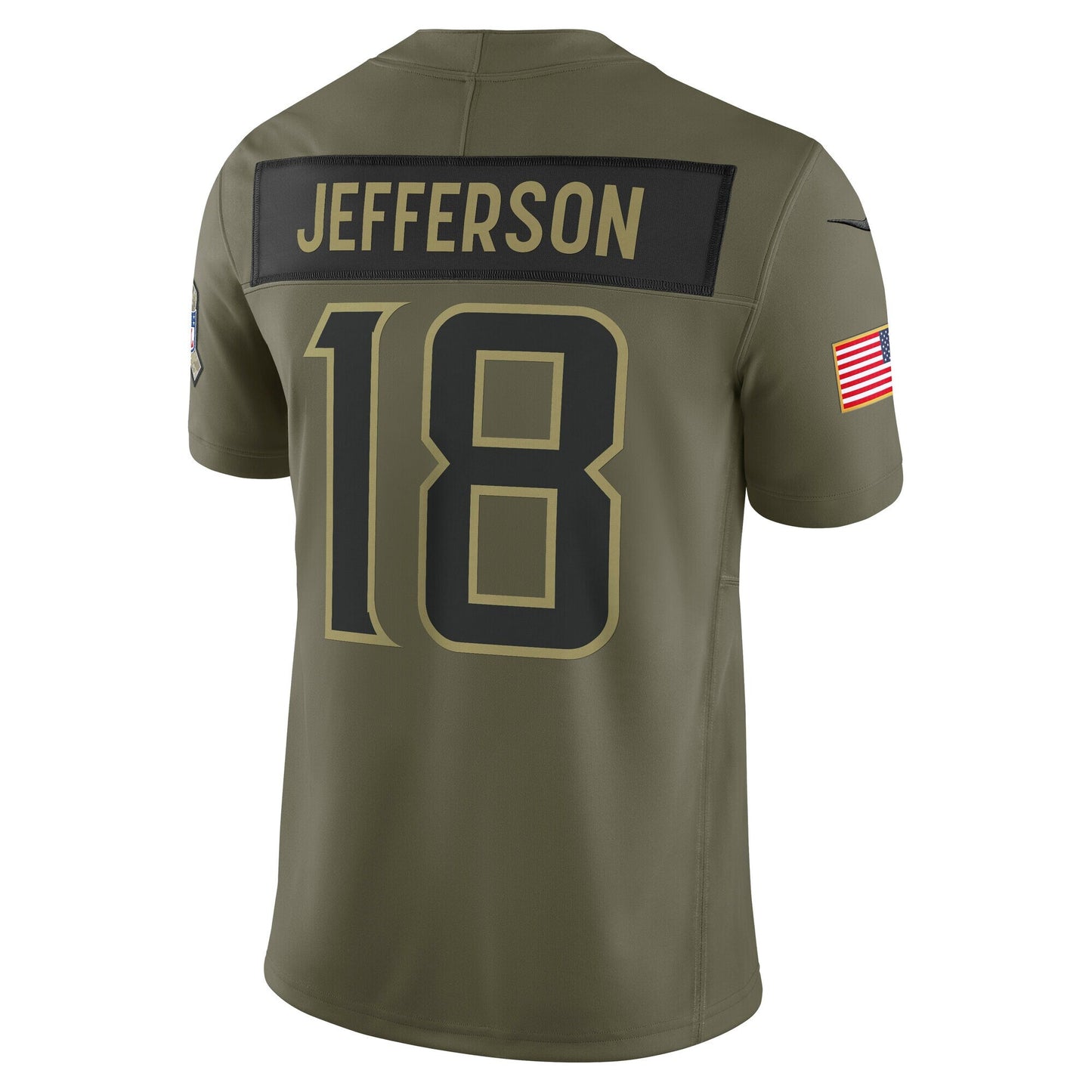 Minnesota Vikings Justin Jefferson Olive 2025 Salute to Service Limited Jersey