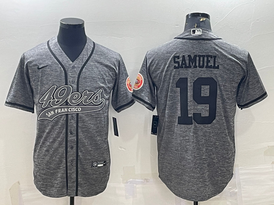 Men's San Francisco 49ers Deebo Samuel #19 Grey Game jersey Joint Edition
