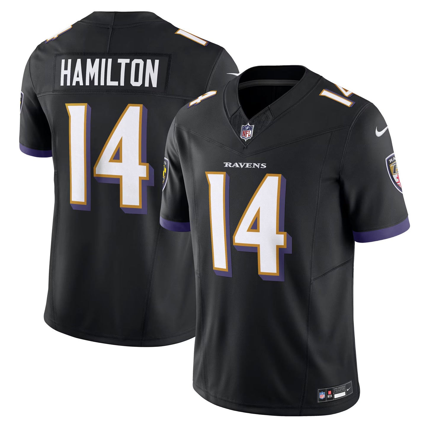 Baltimore Ravens Kyle Hamilton Black Alternate Vapor F.U.S.E. Limited Jersey