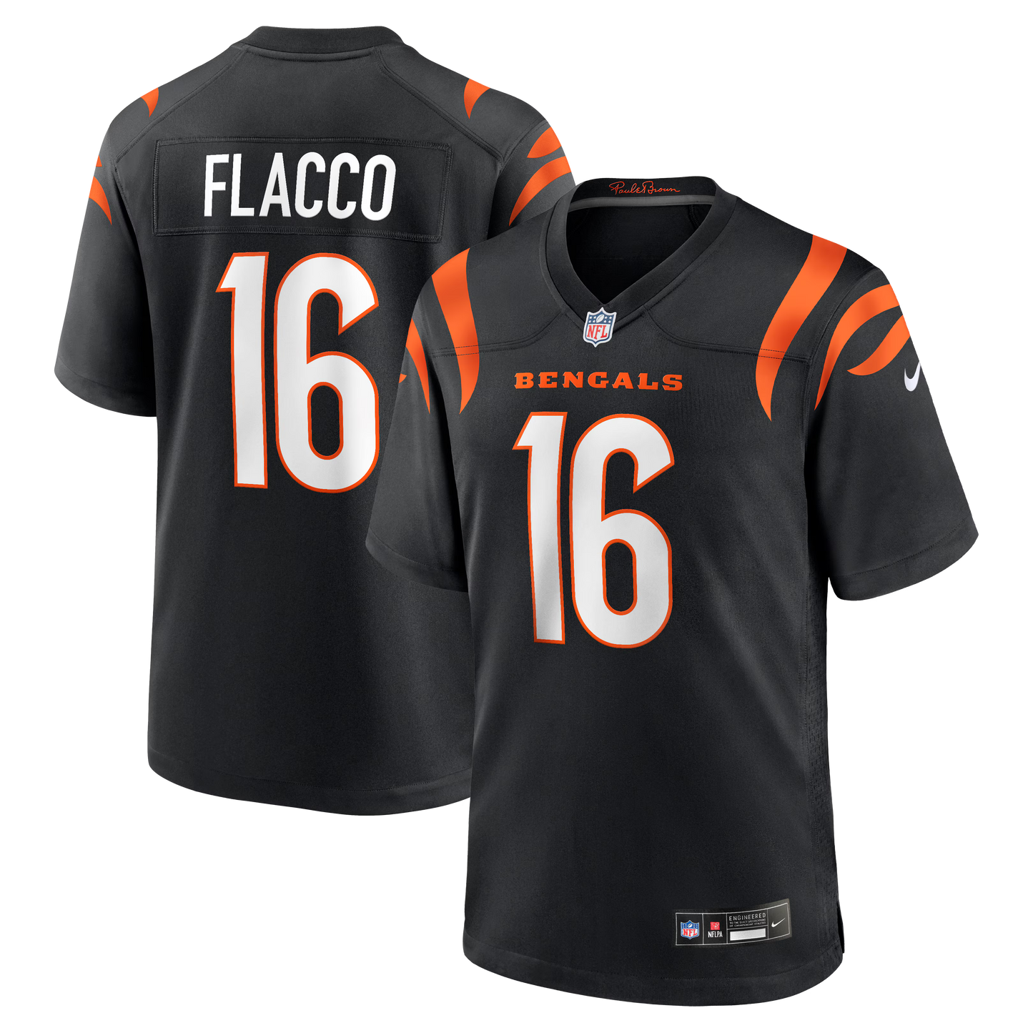 Cincinnati Bengals Joe Flacco Black Team Game Jersey