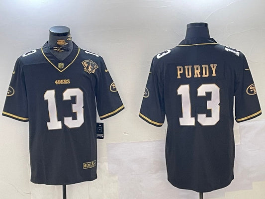 Men's San Francisco 49ers Brock Purdy #13 Black Alternate Game jersey