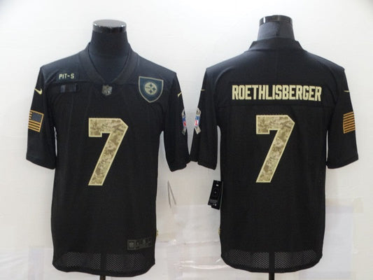 Men's Pittsburgh Steelers #7 Ben Roethlisberger Black Game Player jersey