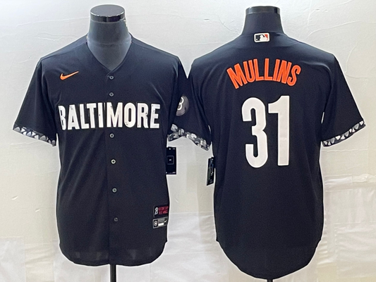 Men's Baltimore Orioles Cedric Mullins #31 Black 2023 City Connect Replica Player jersey