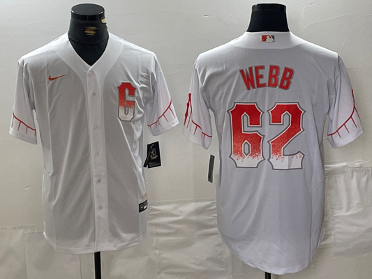 Men's San Francisco Giants Logan Webb #62 White City Connect Replica Player Jersey1