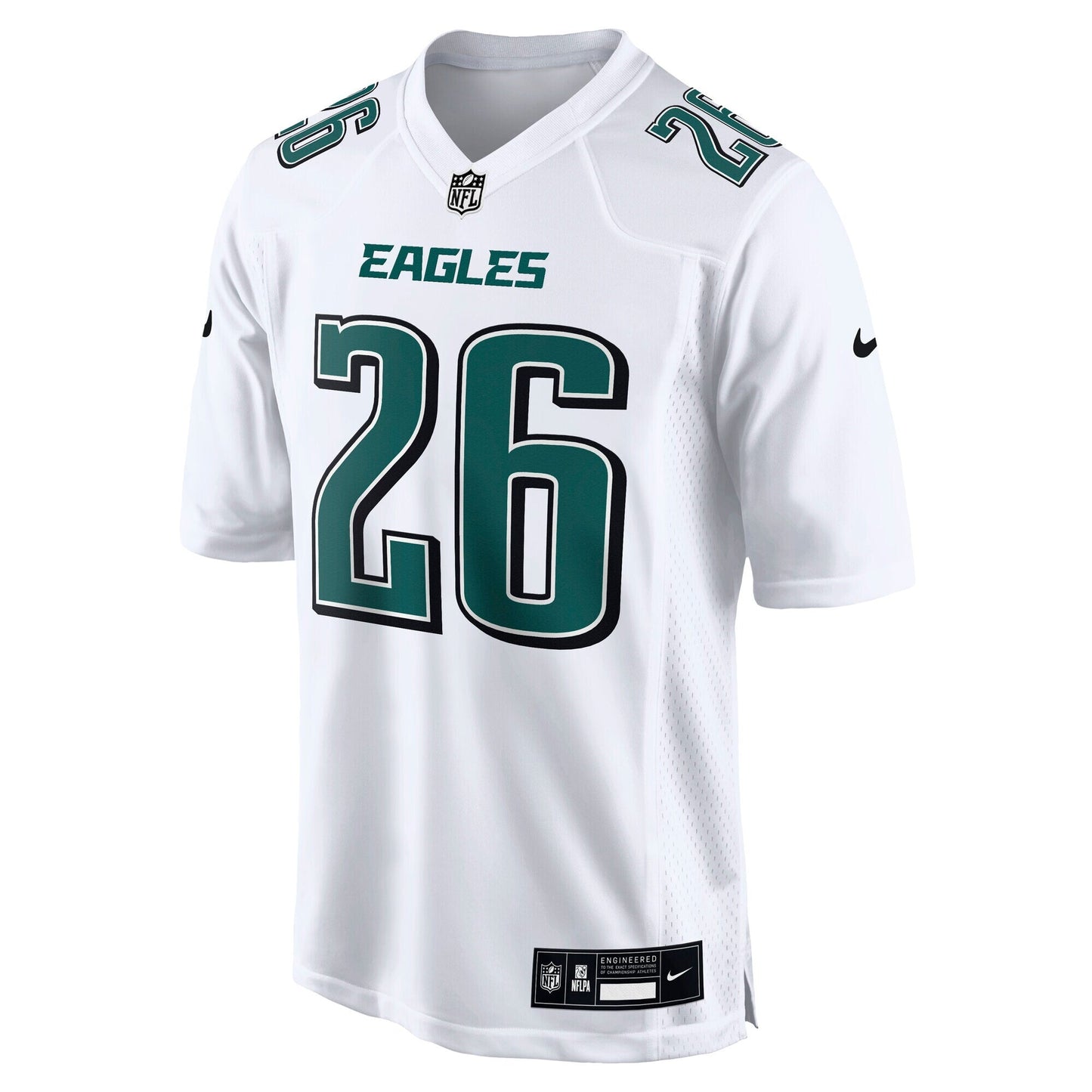 Philadelphia Eagles Saquon Barkley Tundra White Fashion Game Jersey