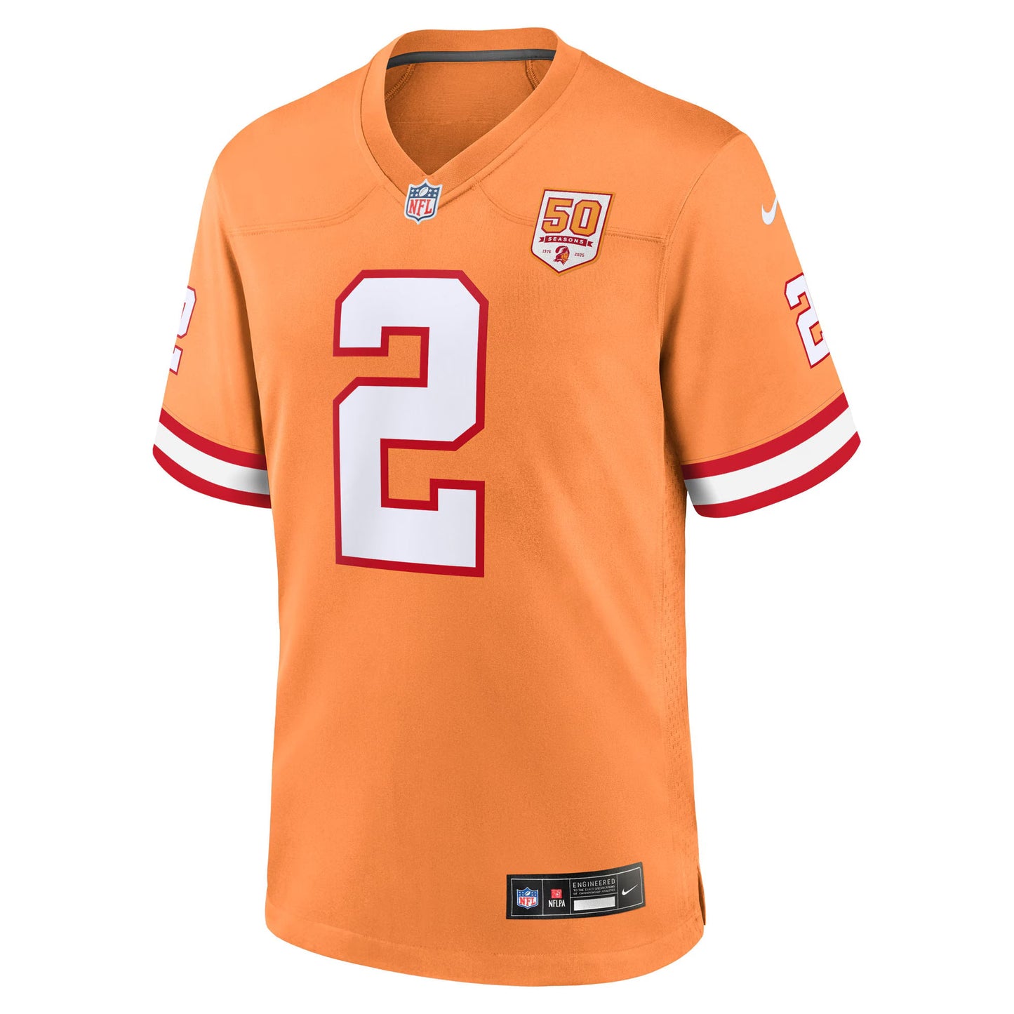 Tampa Bay Buccaneers Emeka Egbuka Creamsicle Alternate 2 50th Season Game Jersey