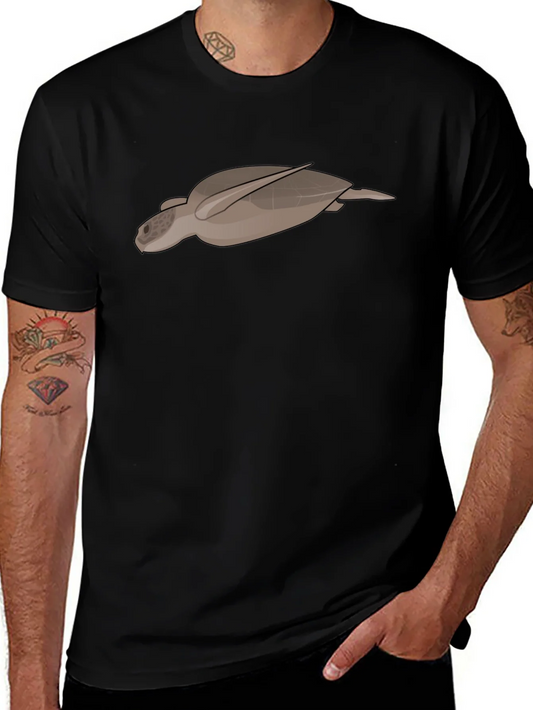 Sea Turtle Graphic Tee - Black Casual T-Shirt