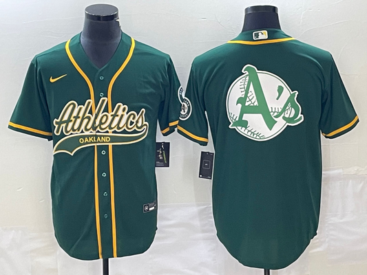Men's Oakland Athletics Kelly Green Replica Team jersey Joint Edition