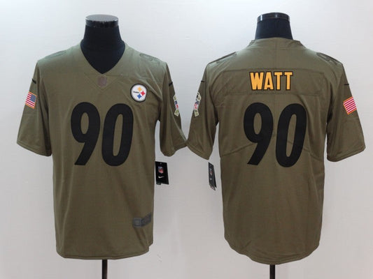 Men's Pittsburgh Steelers T.J. Watt #90 Brown Player jersey
