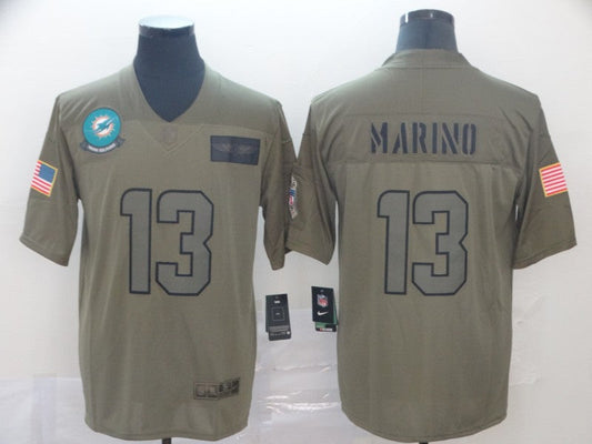 Men's Miami Dolphins Dan Marino #13 Brown Game jersey