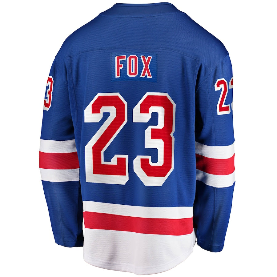 Adam Fox New York Rangers   Home Breakaway Replica Jersey - Blue