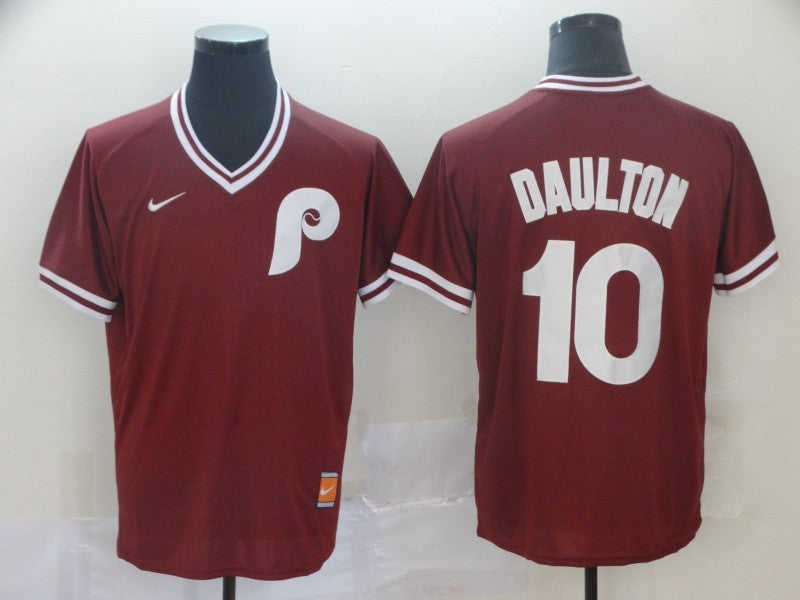 Men's Philadelphia Phillies J.T. Realmuto #10 Red Stitched jersey