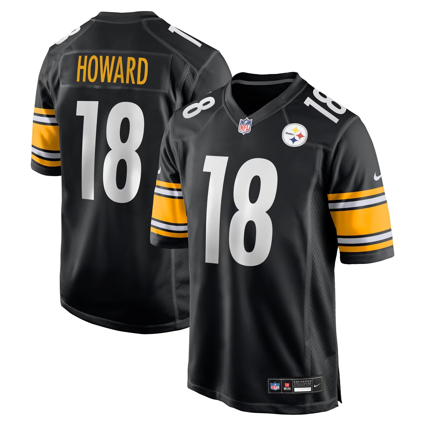 Pittsburgh Steelers Will Howard Black Team Game Jersey
