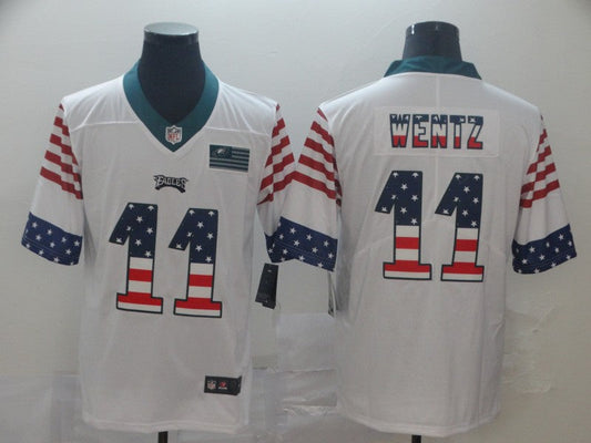 Men's Philadelphia Eagles #11 Carson Wentz White Game jersey