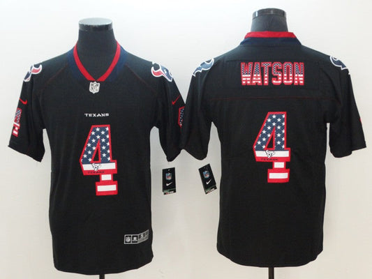 Men's Houston Texans Deshaun Watson #4 Black Authentic Game Jersey1