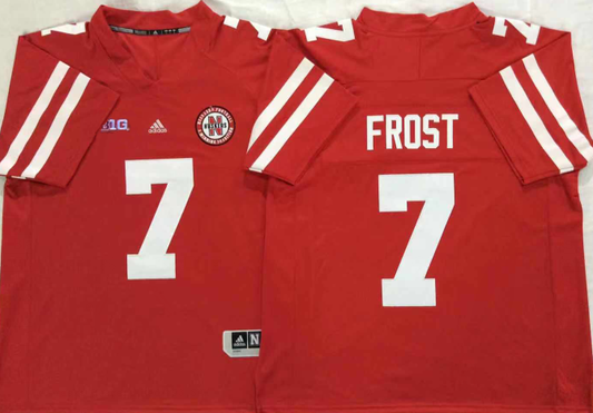 Men's Nebraska Huskers Scott Frost #7 Scarlet Player Game Jersey