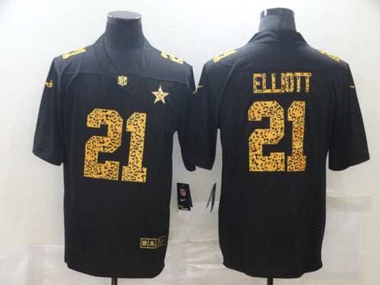 Men's Dallas Cowboys Ezekiel Elliott #21 Black Game Jersey1
