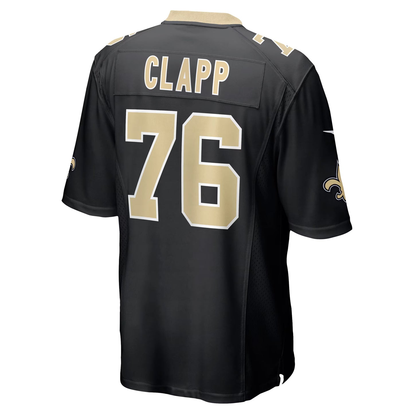 New Orleans Saints Will Clapp Black Team Game Jersey