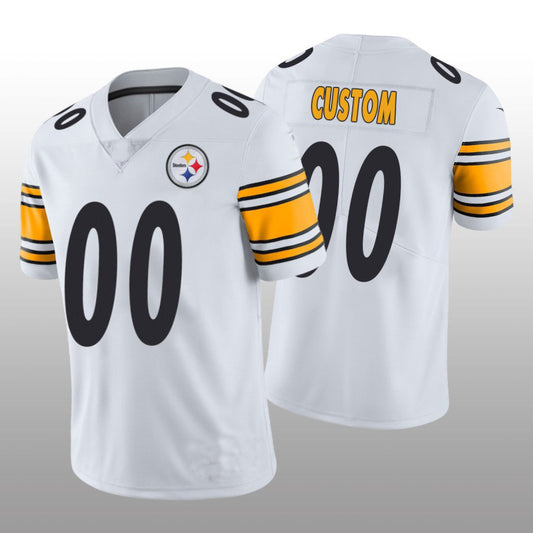 custom Pittsburgh Steelers White Vapor Limited jersey Stitched American Football Jerseys