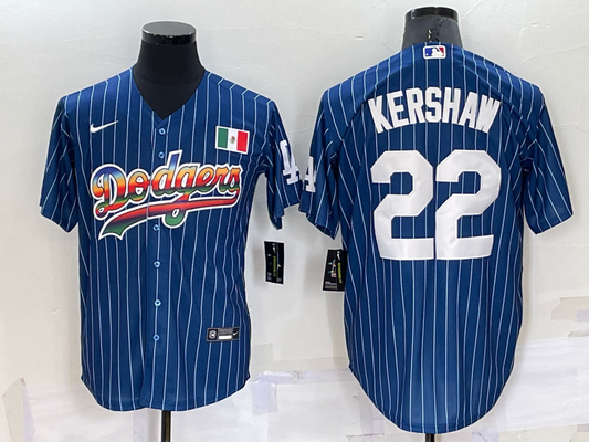 Men's Los Angeles Dodgers Clayton Kershaw #22 Blue Authentic Game jersey