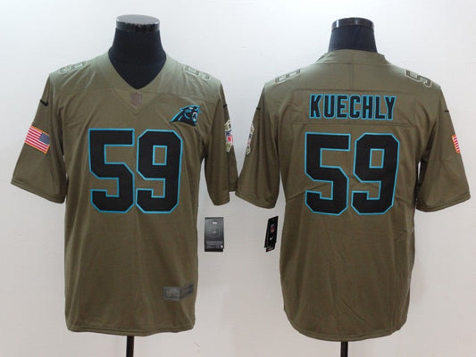 Men's Carolina Panthers Luke Kuechly #59 Brown Game Player Jersey1